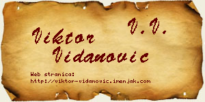 Viktor Vidanović vizit kartica